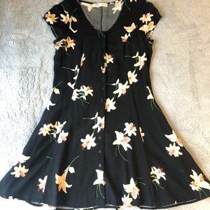 Black floral dress